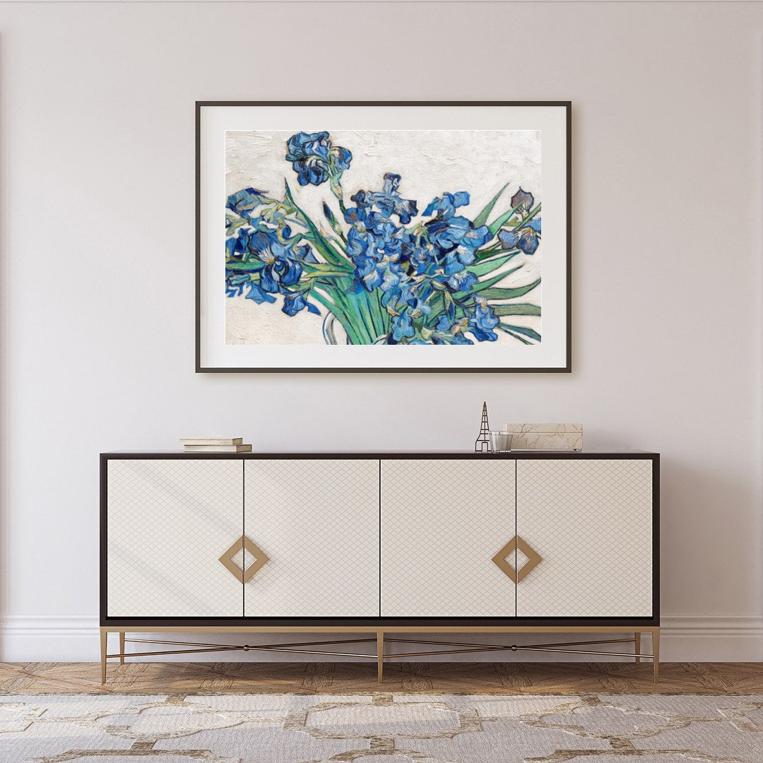 Immerse yourself in the tranquil beauty of this stunning floral artwork. Featuring a vibrant for Foyer