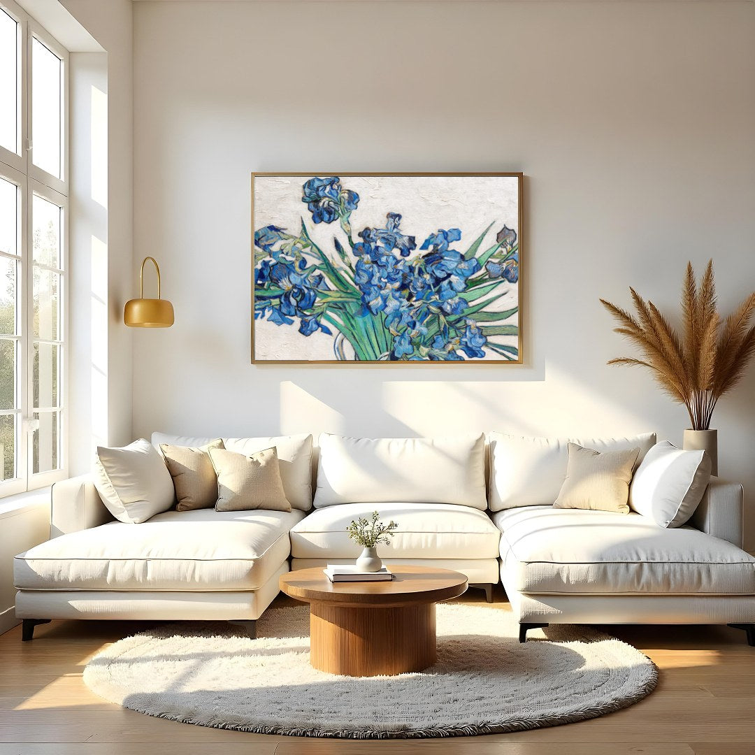 Immerse yourself in the tranquil beauty of this stunning floral artwork. Featuring a vibrant for Living Room