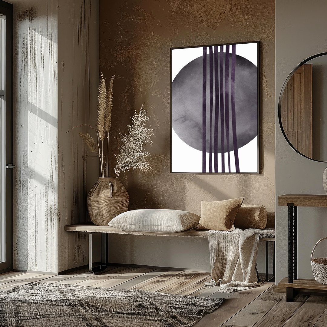 Experience the tranquil beauty of our Elegant Eclipse artwork, featuring a calming interplay of for haven