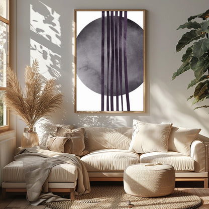 Experience the tranquil beauty of our Elegant Eclipse artwork, featuring a calming interplay of for Sitting Area
