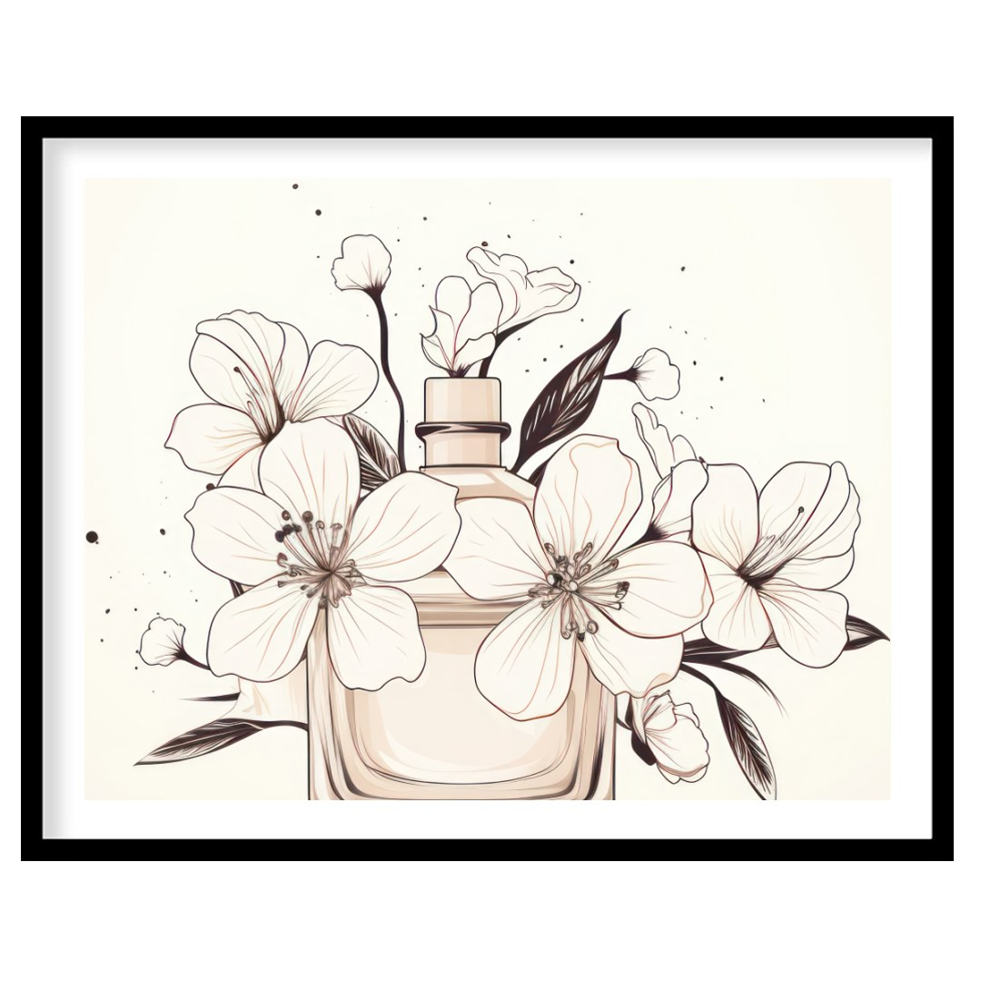 Elevate your space with 'Elegant Floral Essence,' a sophisticated piece that captures the delicate for sanctuary