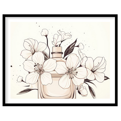 Elevate your space with 'Elegant Floral Essence,' a sophisticated piece that captures the delicate for sanctuary