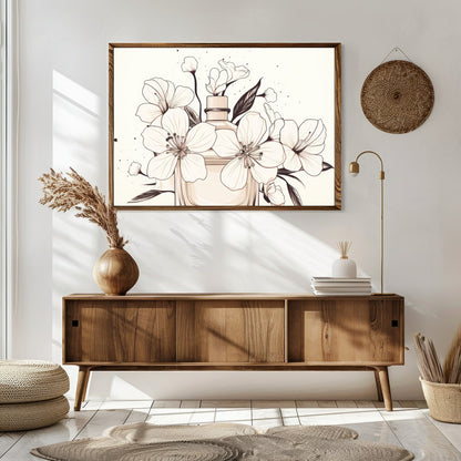 Elevate your space with 'Elegant Floral Essence,' a sophisticated piece that captures the delicate for Sitting Area
