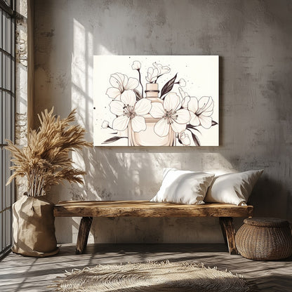 Elevate your space with 'Elegant Floral Essence,' a sophisticated piece that captures the delicate for Veranda