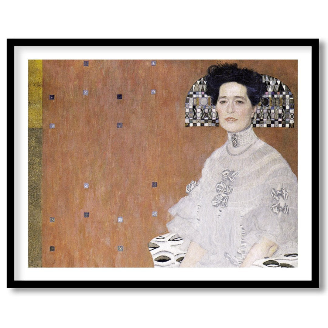 This striking artwork beautifully blends classical portraiture with modern geometric elements. The for interior