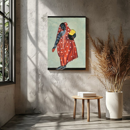 Discover the allure of tradition blended with modern artistry in this captivating piece. A woman for Entrance