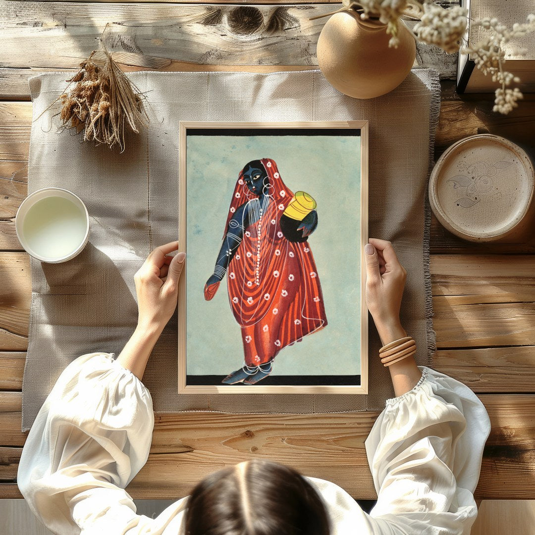 Discover the allure of tradition blended with modern artistry in this captivating piece. A woman for Kitchen