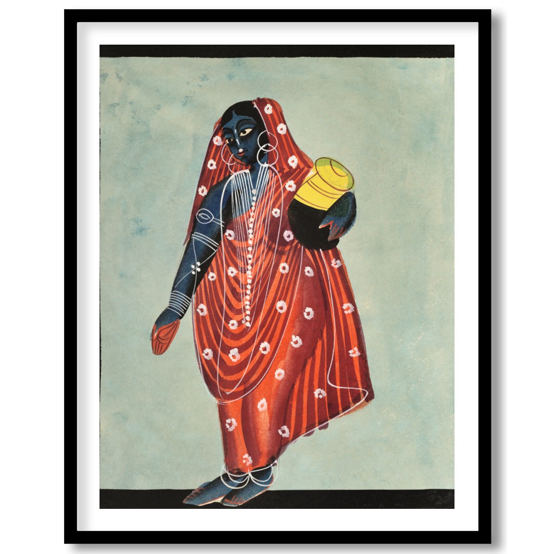 Discover the allure of tradition blended with modern artistry in this captivating piece. A woman for loft