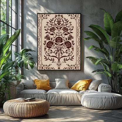 This exquisite piece showcases a vintage floral design with intricate patterns, perfect for adding for Balcony