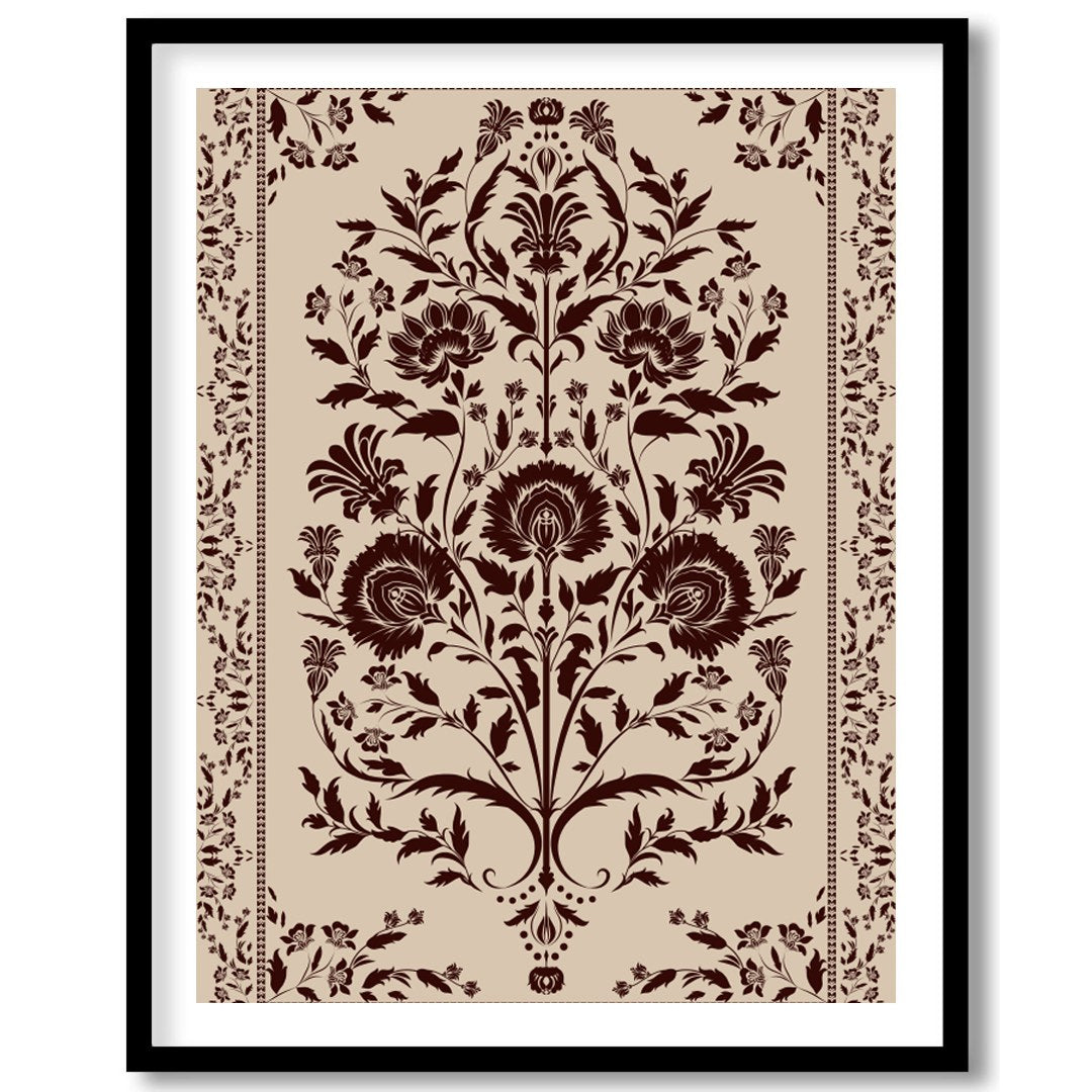This exquisite piece showcases a vintage floral design with intricate patterns, perfect for adding for space