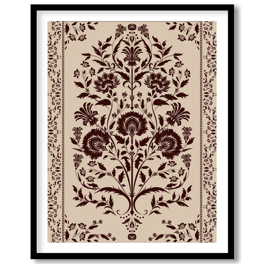This exquisite piece showcases a vintage floral design with intricate patterns, perfect for adding for space