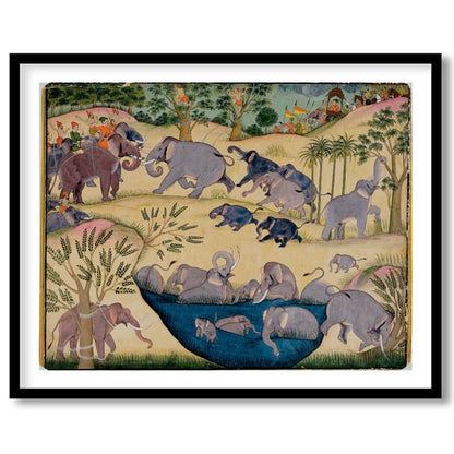 Immerse yourself in the enchanting world of 'Elephant Caravan,' a masterpiece that beautifully for interior