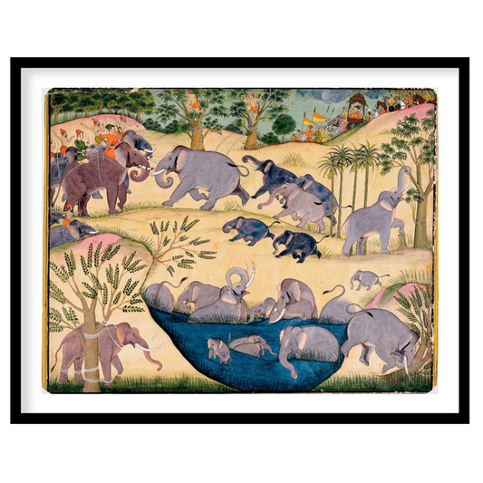 Immerse yourself in the enchanting world of 'Elephant Caravan,' a masterpiece that beautifully for interior
