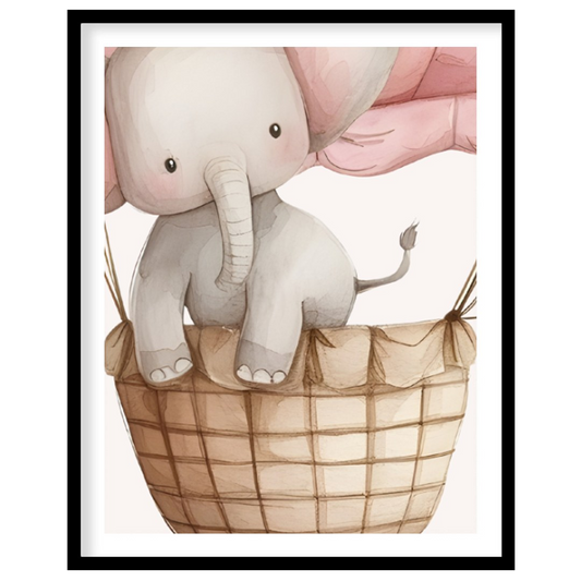 This whimsical poster features an endearing baby elephant nestled inside a delicately woven wicker … for lovely house