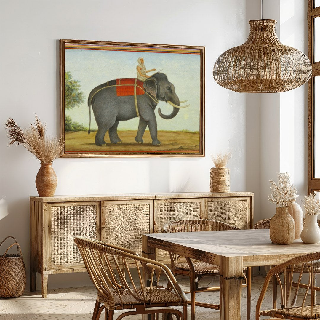 Capture the timeless elegance of a bygone era with this exquisite artwork featuring a majestic for Dining