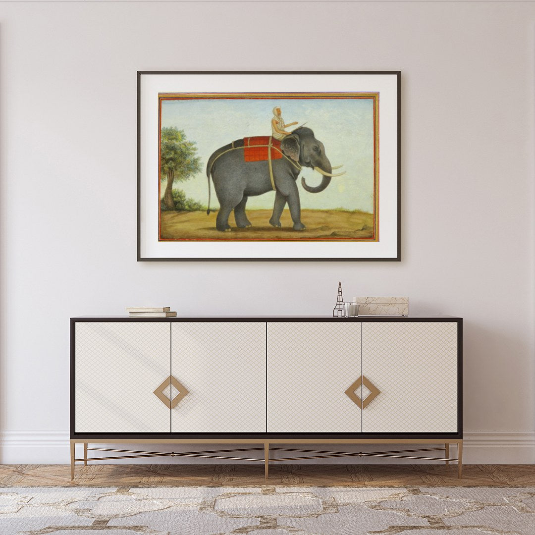 Capture the timeless elegance of a bygone era with this exquisite artwork featuring a majestic for Foyer