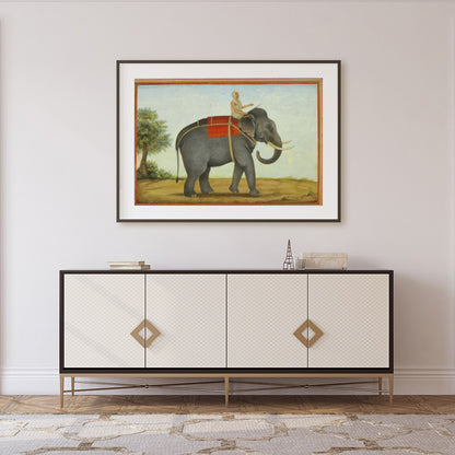 Capture the timeless elegance of a bygone era with this exquisite artwork featuring a majestic for Foyer
