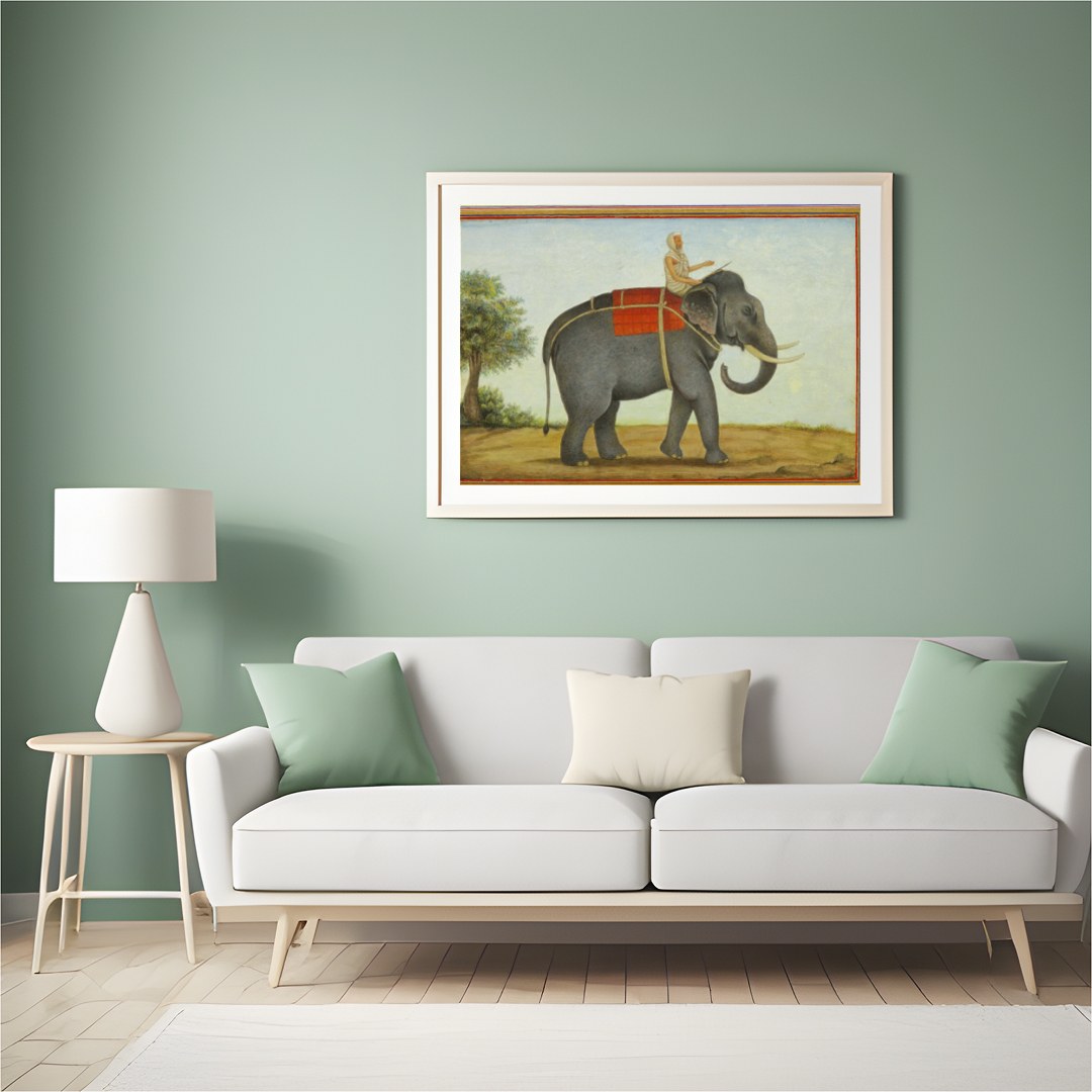 Capture the timeless elegance of a bygone era with this exquisite artwork featuring a majestic for Hall