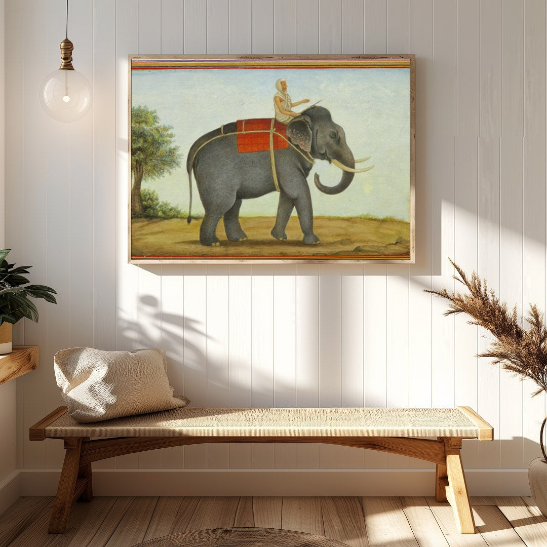 Capture the timeless elegance of a bygone era with this exquisite artwork featuring a majestic for Hallway