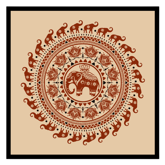 Immerse yourself in the intricate beauty of Warli art with this exquisite mandala featuring for residence