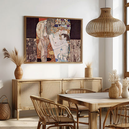 This exquisite artwork captures a profound embrace across generations, rendered with intricate for Dining