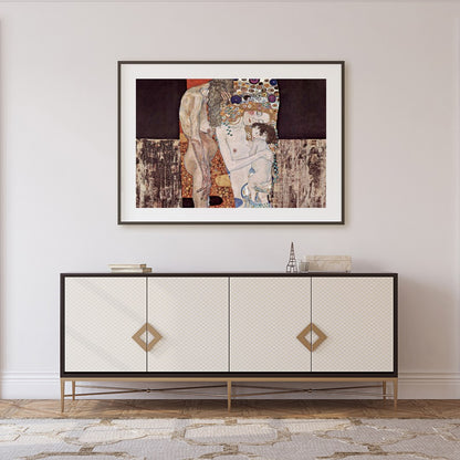 This exquisite artwork captures a profound embrace across generations, rendered with intricate for Foyer