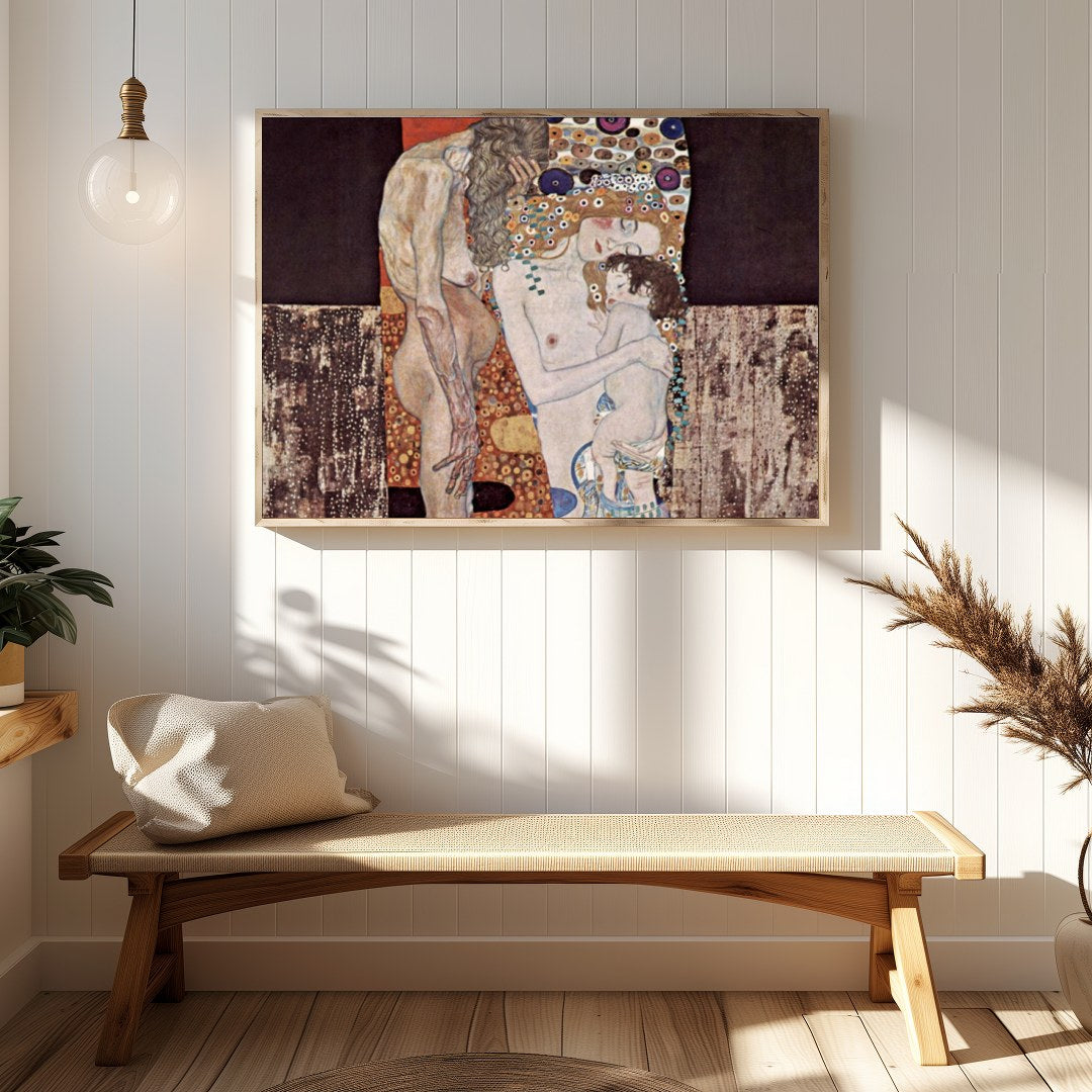 This exquisite artwork captures a profound embrace across generations, rendered with intricate for Hallway