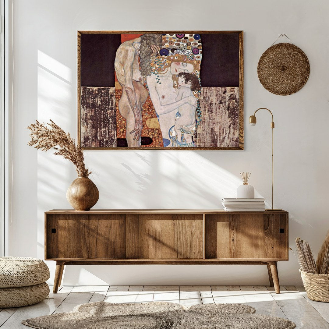 This exquisite artwork captures a profound embrace across generations, rendered with intricate for Sitting Area