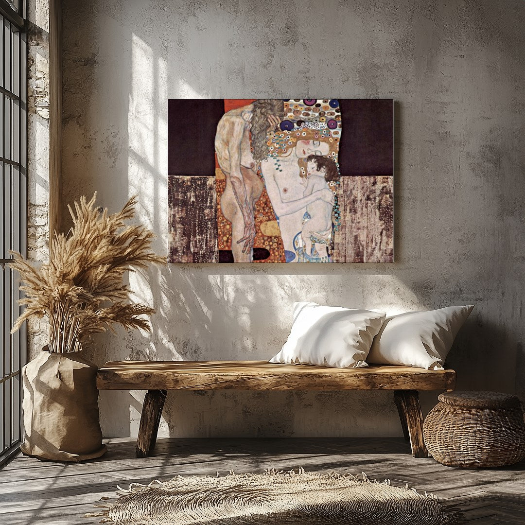 This exquisite artwork captures a profound embrace across generations, rendered with intricate for Veranda