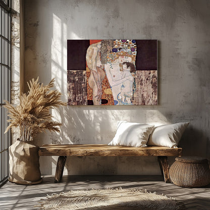 This exquisite artwork captures a profound embrace across generations, rendered with intricate for Veranda