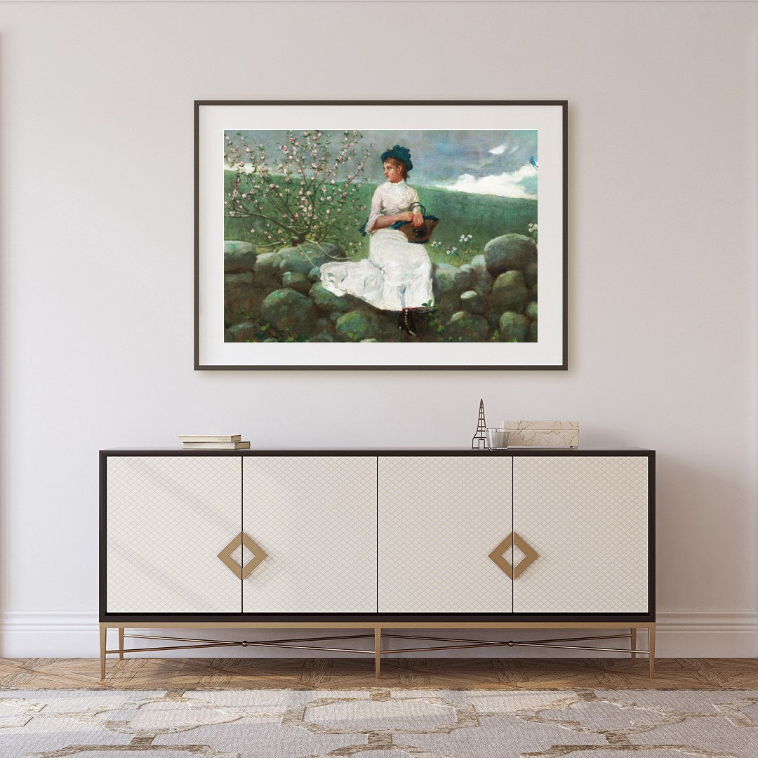 Immerse yourself in the tranquility of nature with this exquisite piece, capturing a serene moment for Foyer