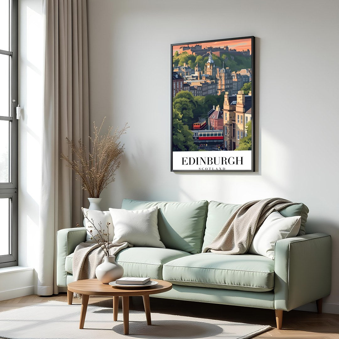 Immerse yourself in the charming architecture and vibrant landscapes of Edinburgh with this for Hall