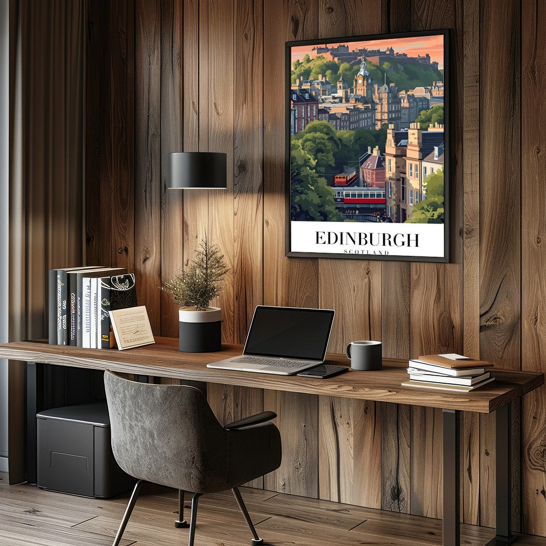 Immerse yourself in the charming architecture and vibrant landscapes of Edinburgh with this for Study and Office