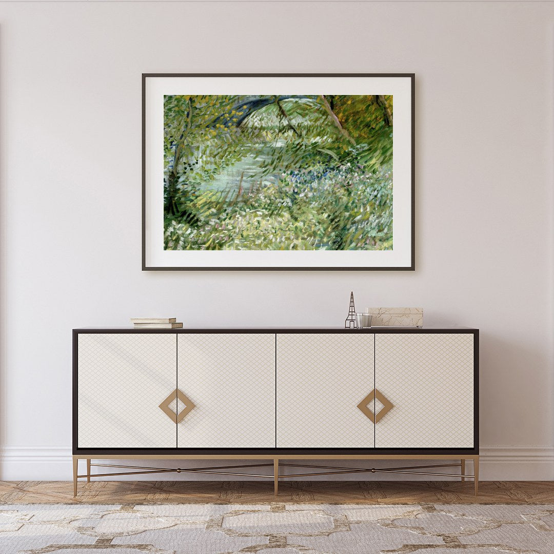 Immerse yourself in the tranquility of nature with this captivating piece. The lush greenery and for Foyer