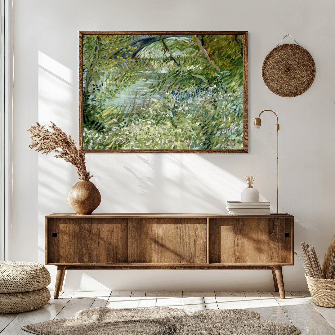 Immerse yourself in the tranquility of nature with this captivating piece. The lush greenery and for Sitting Area