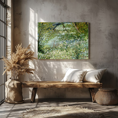 Immerse yourself in the tranquility of nature with this captivating piece. The lush greenery and for Veranda