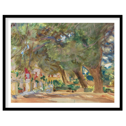 Immerse yourself in the tranquility of nature with this enchanting forest pathway painting. The for living-space