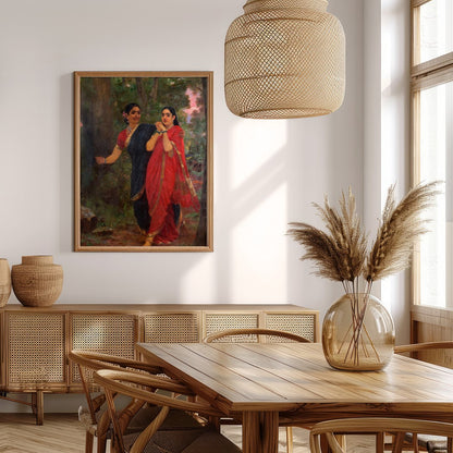 Immerse yourself in the rich tapestry of tradition with this captivating artwork. Featuring two for Extra Kitchen