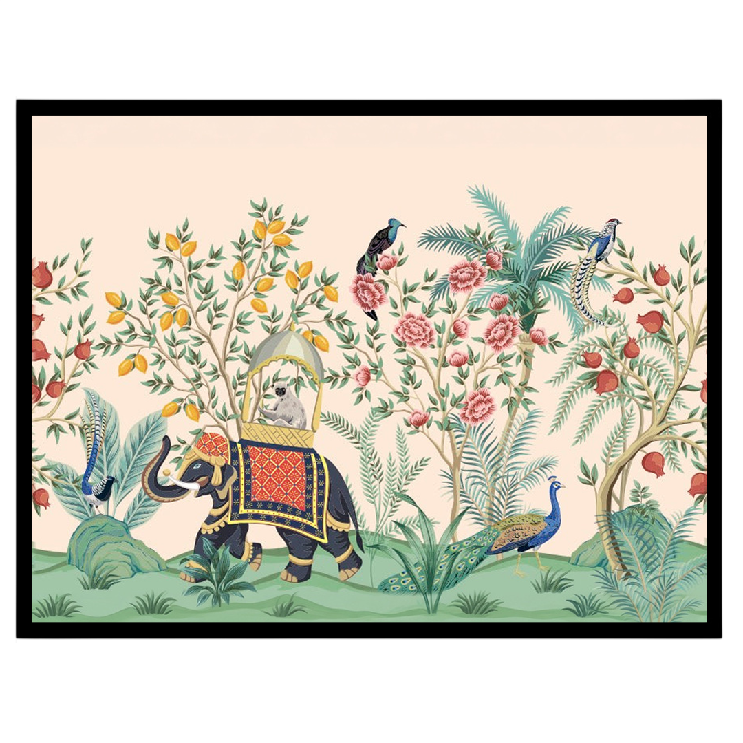 Immerse yourself in the enchanting world of Pichwai with this exquisite artwork, showcasing a for lovely-house
