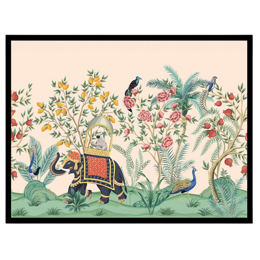 Immerse yourself in the enchanting world of Pichwai with this exquisite artwork, showcasing a for lovely-house