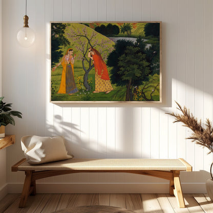Dive into a serene landscape with 'Enchanted Garden Encounter', a captivating piece that draws for Hallway