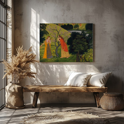 Dive into a serene landscape with 'Enchanted Garden Encounter', a captivating piece that draws for Veranda
