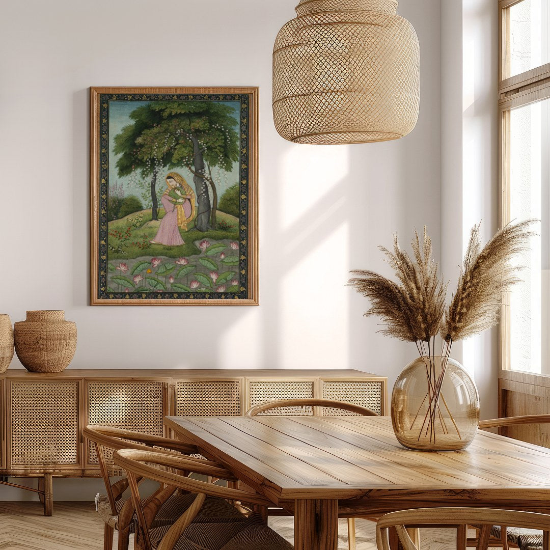 Step into a world of enchantment with this exquisite portrayal of serene contemplation amidst a for Extra Kitchen
