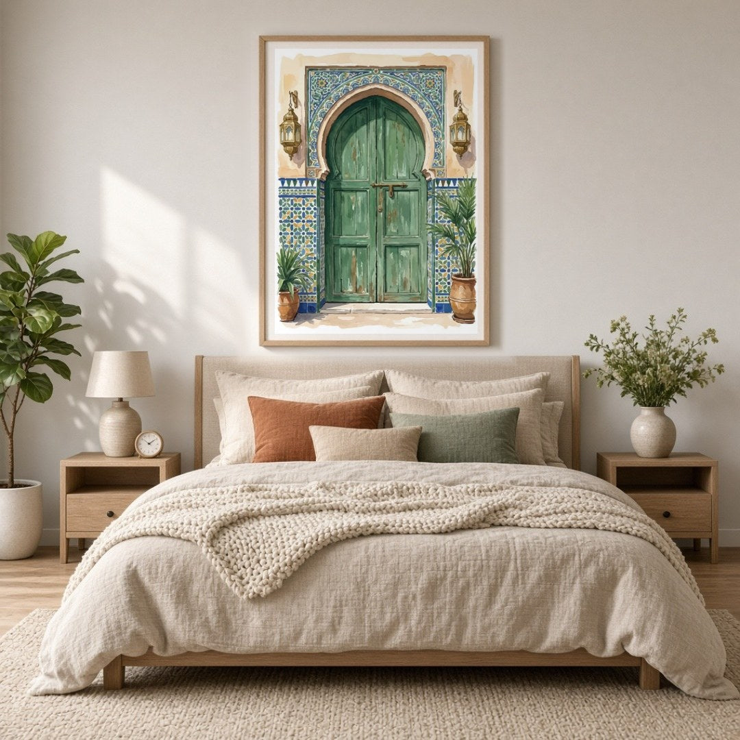 Capture the essence of Mediterranean charm with this stunning wall art featuring an intricately for office