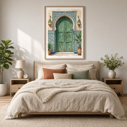 Capture the essence of Mediterranean charm with this stunning wall art featuring an intricately for office