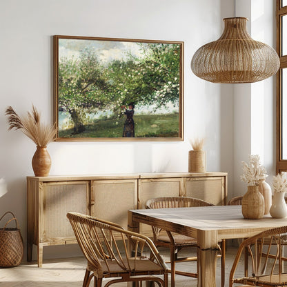 Immerse yourself in the tranquility of nature with this captivating artwork, featuring a serene for Dining