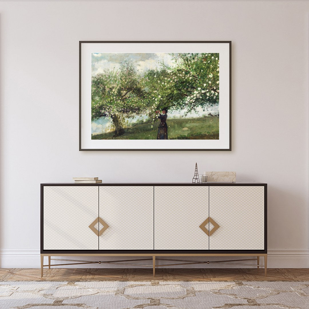 Immerse yourself in the tranquility of nature with this captivating artwork, featuring a serene for Foyer