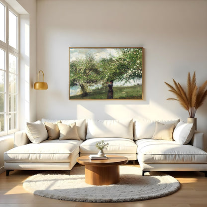 Immerse yourself in the tranquility of nature with this captivating artwork, featuring a serene for Living Room