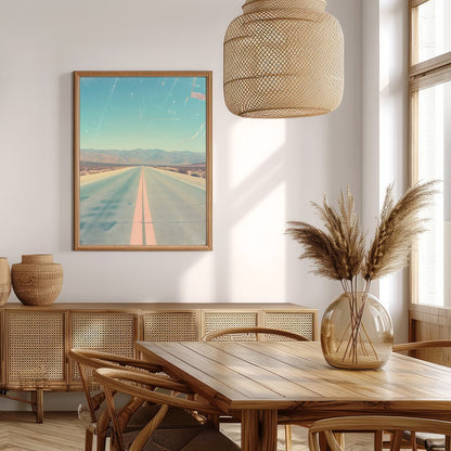 Immerse yourself in the allure of the open road with this captivating depiction of a sunlit desert for Extra Kitchen