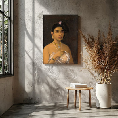 This captivating portrait emanates the grace and elegance of Rajasthani heritage. Featuring for Entrance